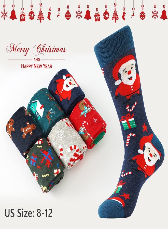 BISOUSOX Mens Christmas Socks Crazy Funny Dress Colorful Novelty Warm Winter Socks Christmas Gifts for Men Women - Image 4