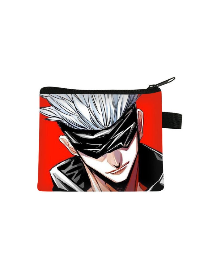 New Gojo Satoru Children's Coin Purse Mini Zipper Pouch Large Capacity High-value Storage Card Holder