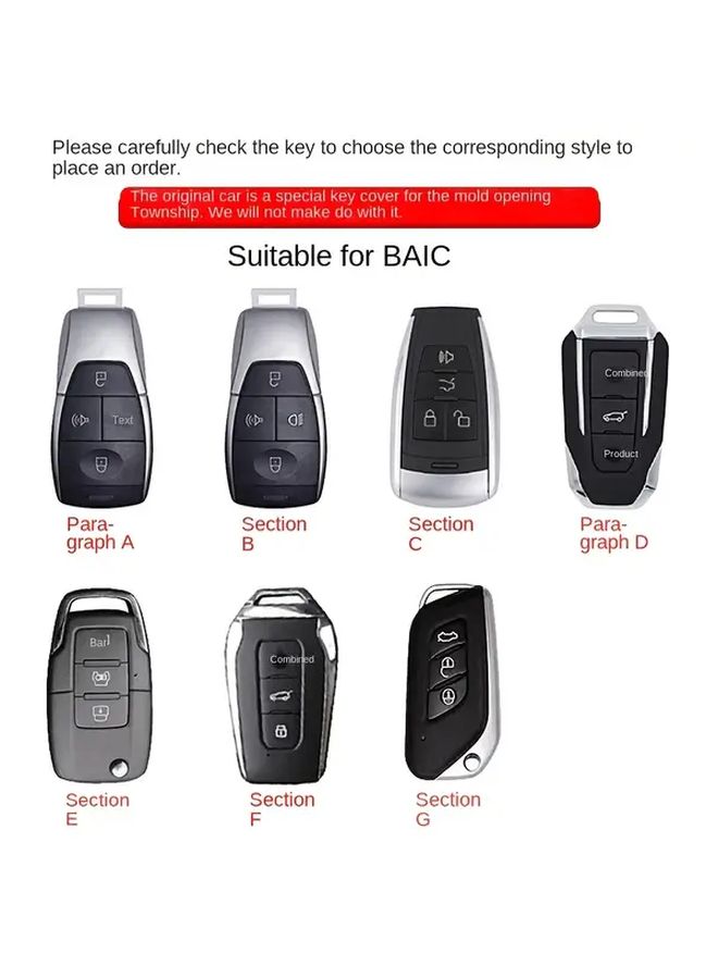 BAIC Car Key Case Cover Shell Protector Model Type G - Image 2