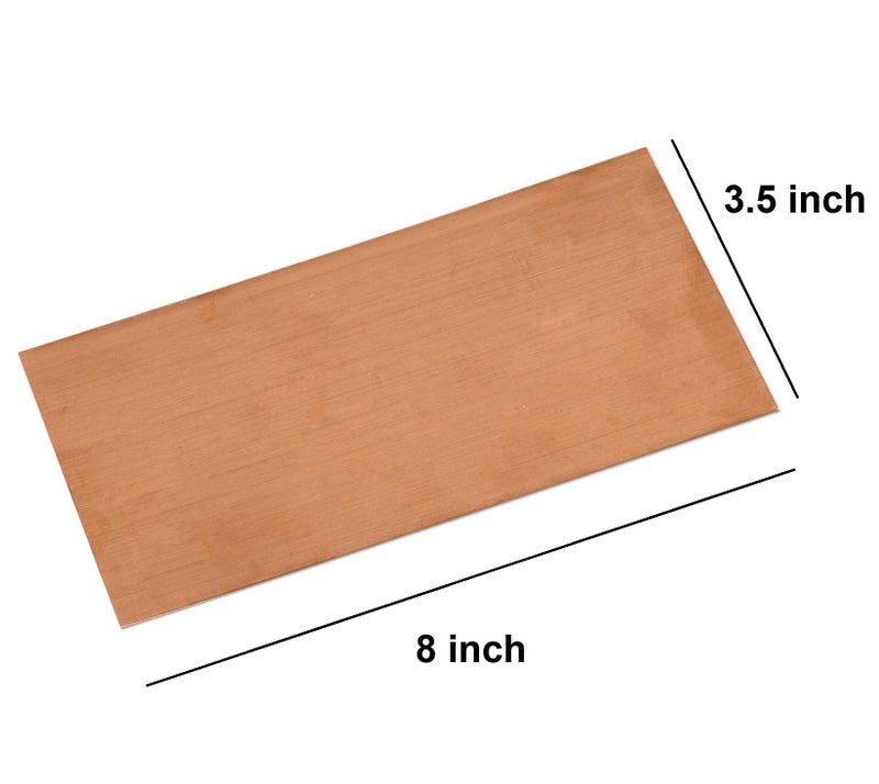 A.Leaf ALEAF Pure 99.9% Copper Plate for Making Structured Water 3.5 X 8 inches - 0.5mm (For 10 liters) - Copper sheet - Image 2