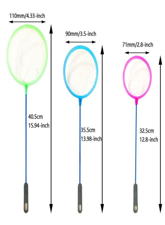 NGe Aquarium Fish Net Small Nylon Fishing Nets with Plastic Handle for Fish Tank(2.8"/3.5"/4.33",Blue,Pink,Green) - Image 3