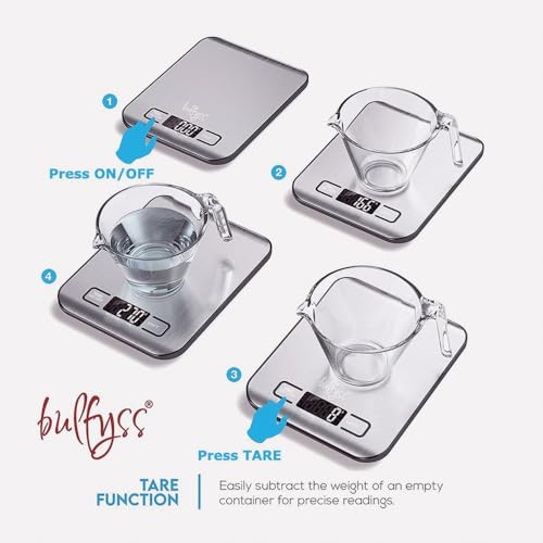 Bulfyss URBANFIX Stainless Steel Digital Kitchen Weighing Scale & Food Weight Machine for Diet, Nutrition, Health, Fitness, Baking & Cooking (5Kgs, Stainless Steel, 2 Years Warranty) - Image 4