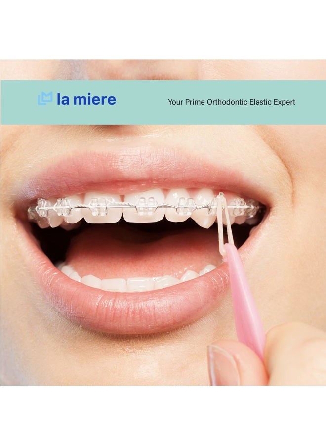 LA MIERE 300 قطعة 3/8 بوصة أربطة مرنة داخل الفم ثقيلة من يوني ميديك أربطة تقويم الأسنان غير مصنوعة من اللاتكس مطاط أسنان مصنوع في الولايات المتحدة الأمريكية (3/8 بوصة 9.5 مم، ثقيلة) - Image 5