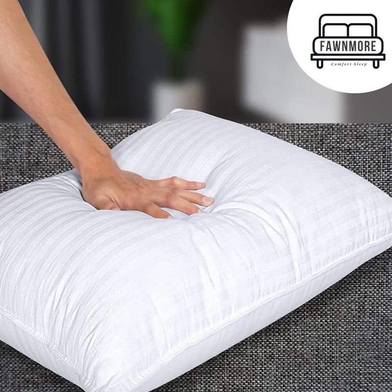 Fawnmore Fawnmore Standard Pillows for Sleeping Set of 2, Hotel Pillows, Gusseted Takiya Pillow (Queen Size, 17inch*27inch, White)  - Image 5