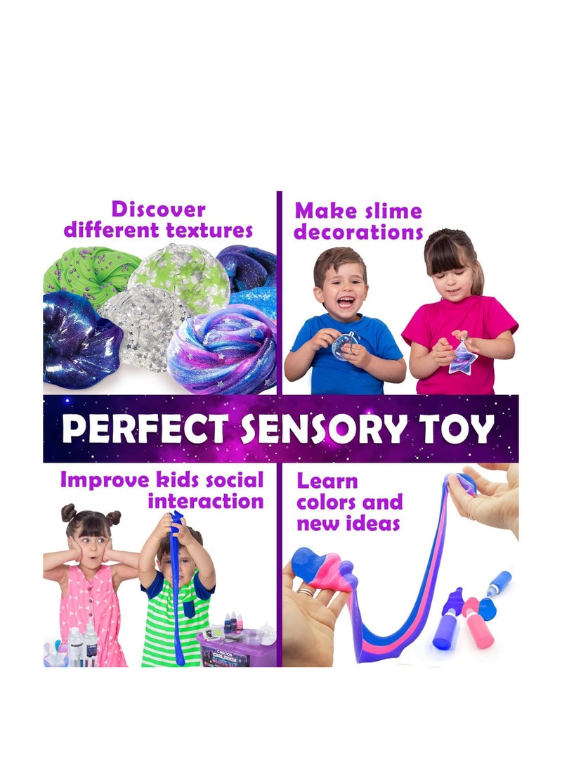 TRASSLE Slime Kit for Kids Boys Girls Ages 7-12, Glow in The Dark Slime Making Set, DIY Butter Slime, Foam Slime, Glimmer Slime, Crunchy Slime, Cloud Slime, Fun Idea Party Crafts - Image 5