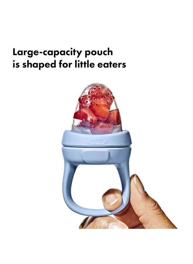 OXO Tot Silicone Self-Feeder 2 Pack - Opal and Dusk - Image 1