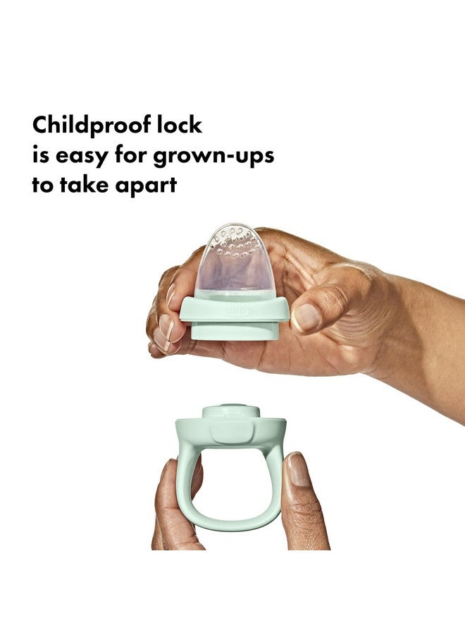 OXO Tot Silicone Self-Feeder 2 Pack - Opal and Dusk - Image 3