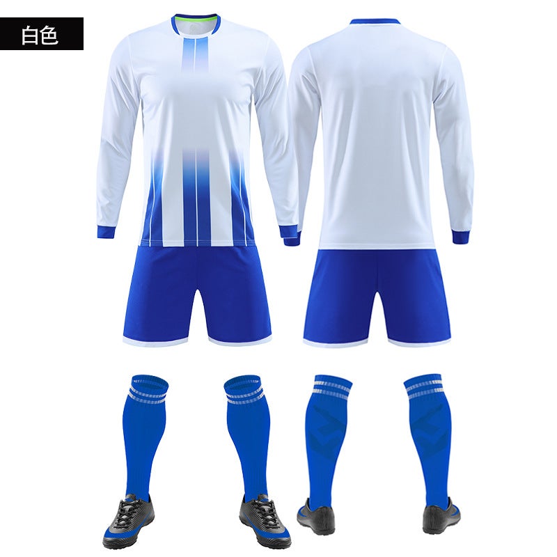 Generic Long Sleeve Soccer Kit Mens Customizable White