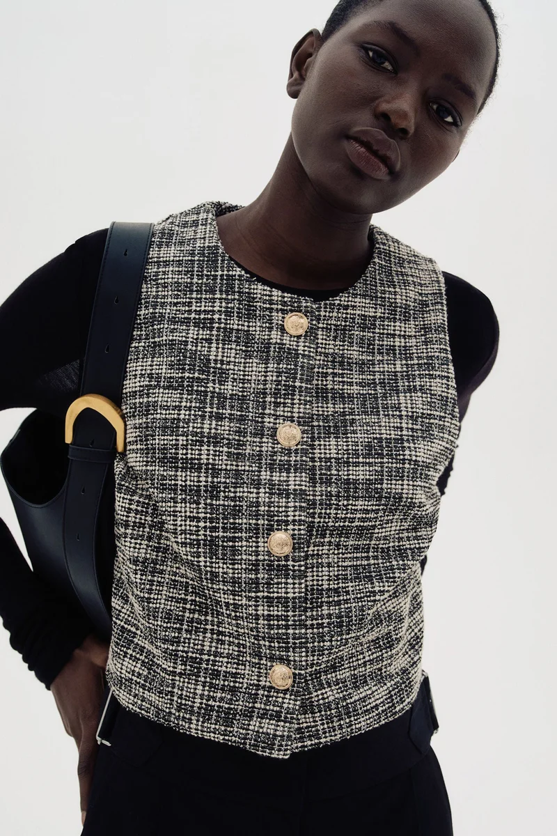 H&M Bouclé jersey waistcoat