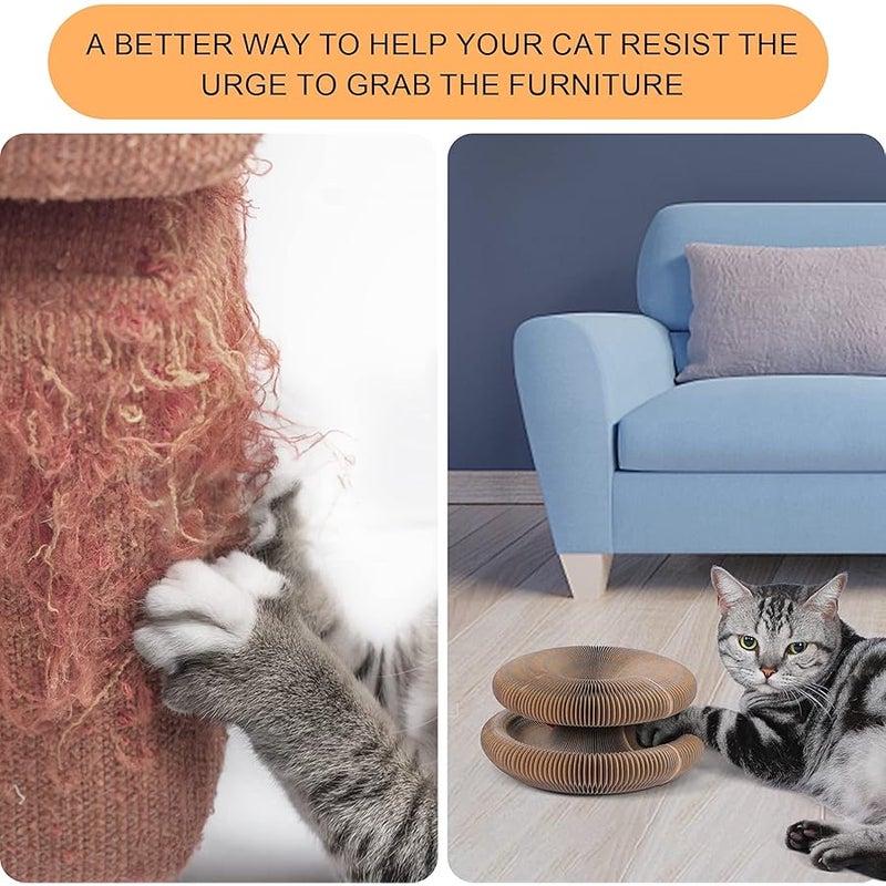 FluffyDream TV Cat Scratcher Cardboard Lounge Bed, Cat Scratching Board, Durable Board Pads Prevents Furniture Damage (L-Shape) (Reversible) - Image 5