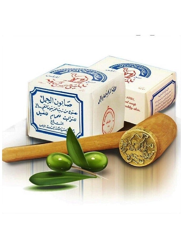 الجمل صابون الجمل النابلسي بزيت الزيتون صنع يدويا عضوي طبيعي تقليدي 4 قطع - Image 3