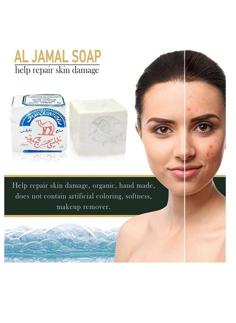 الجمل صابون الجمل النابلسي بزيت الزيتون صنع يدويا عضوي طبيعي تقليدي 4 قطع - Image 5