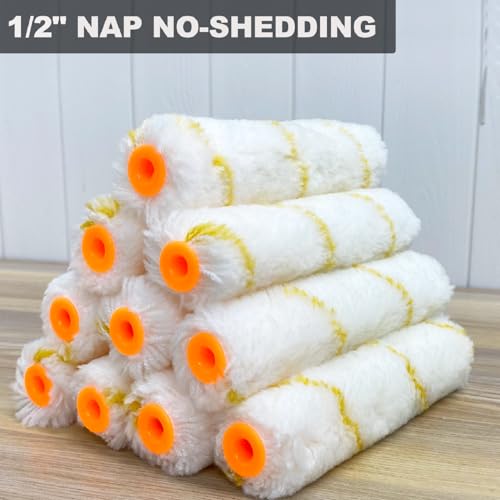 Greatandrew Great Andrew 10 Pack 6 Inch Paint Rollers for All Paints, 1/2" Nap Paint Roller Covers, Paint Roller Set for Painting Walls House, 6" Paint Roller Refills - Image 4
