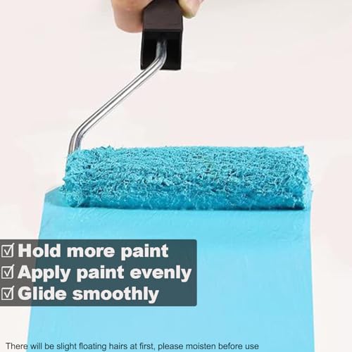 Greatandrew Great Andrew 10 Pack 6 Inch Paint Rollers for All Paints, 1/2" Nap Paint Roller Covers, Paint Roller Set for Painting Walls House, 6" Paint Roller Refills - Image 5