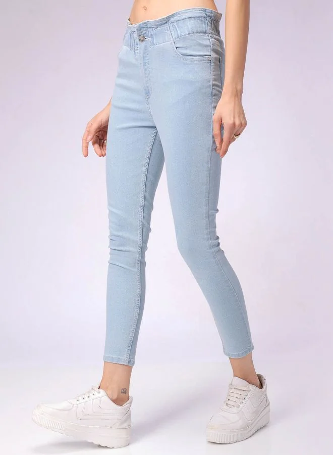مرفوعة Women Slim Fit Solid High-Rise Jeans