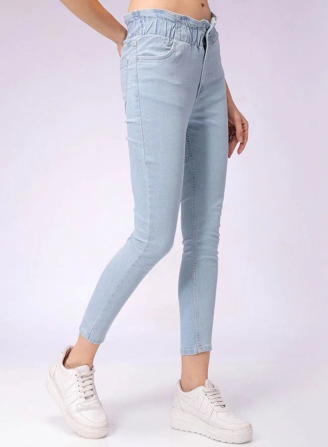 مرفوعة Women Slim Fit Solid High-Rise Jeans