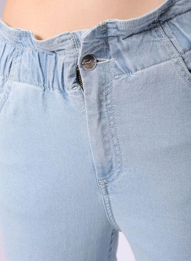 مرفوعة Women Slim Fit Solid High-Rise Jeans