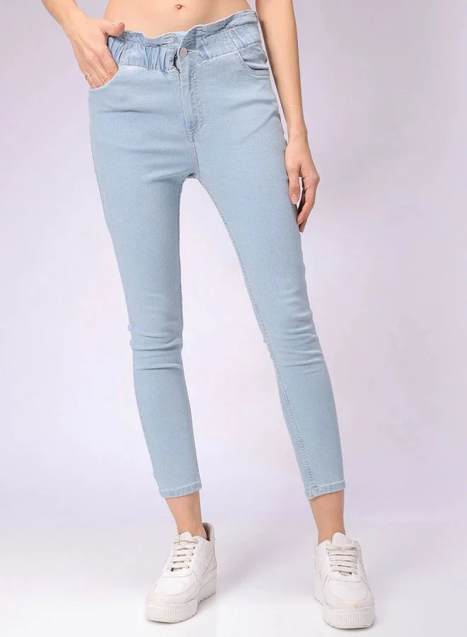 مرفوعة Women Slim Fit Solid High-Rise Jeans