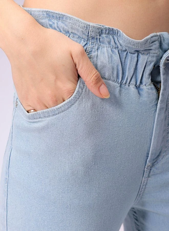 مرفوعة Women Slim Fit Solid High-Rise Jeans