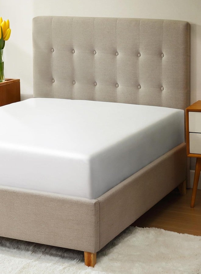 MICROPUFF Microfiber RV Size (48 X 75) Fitted Sheet - Soft and Smooth Allergy Protective Fitted Sheet Only - 95 GSM - (48 X 75 X 12) - Image 1