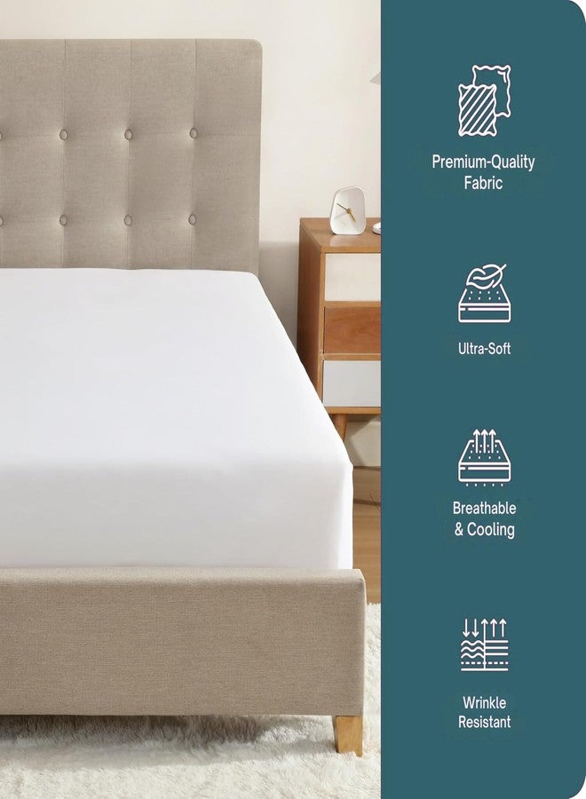 MICROPUFF Microfiber RV Size (48 X 75) Fitted Sheet - Soft and Smooth Allergy Protective Fitted Sheet Only - 95 GSM - (48 X 75 X 12) - Image 2