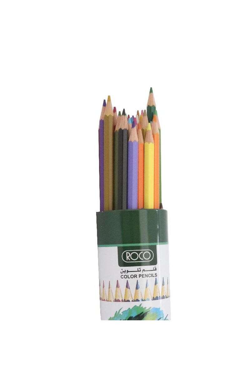 روكو مجموعة أقلام تلوين ألوان متنوعة متوسطة ٣٦ لونً - Image 2