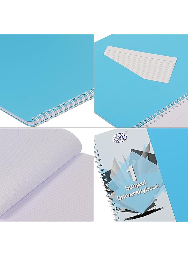إيروريكس كتاب جامعي حلزوني من الورق المقوى غلاف نيون 1 موضوع مقاس A4 210X297 مم 40 ورقة باللون الفيروزي Fsub1Spptu - Image 2