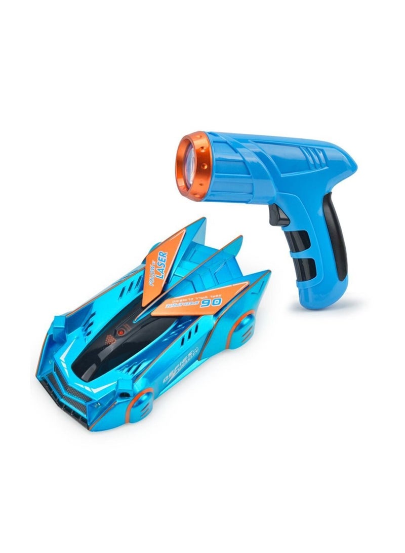 Y&D Wall Floor Climber Racer Infrared Control Racing Car for Kids Toy Ceiling Rotating Stunt 360 Degree Rolling, Red Follow Light Mini LED Lights Best Gift Boys and Adults - Image 1