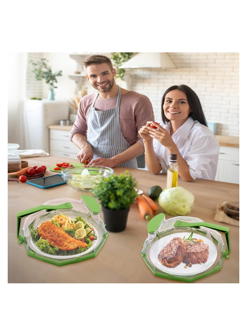 SYOSI Microwave Splatter Cover for Food Clear 10 Inch Microwave Splatter Cover with Water Storage Box Handle and Steam Vents Easy Grip BPA-Free Plate Cover Guard Lid Home Kitchen Essential Gadgets - Image 5