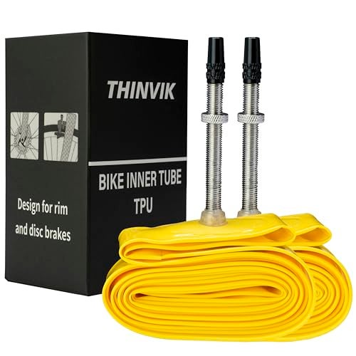 Thinvik TPU Inner Tube Upgraded Durability for Road Bike Tire 700 x 18-32 Bicycle Tube 65MM Length of Presta Valve- 2 PCS (One Pair) - Image 1