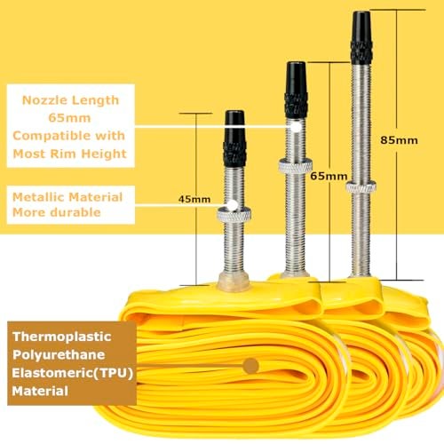 Thinvik TPU Inner Tube Upgraded Durability for Road Bike Tire 700 x 18-32 Bicycle Tube 65MM Length of Presta Valve- 2 PCS (One Pair) - Image 4