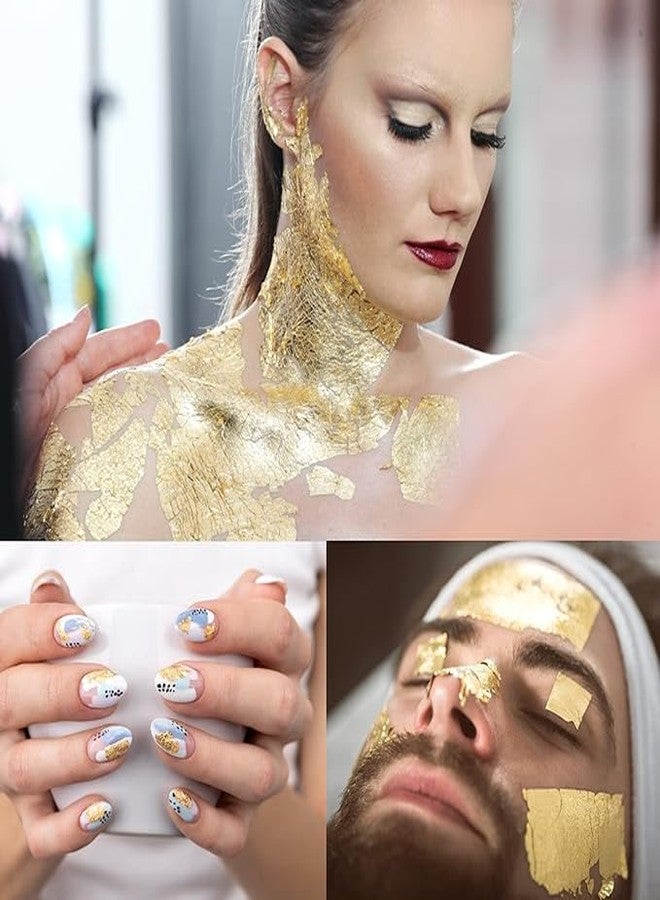 ASK VARK WALA Edible/Decorative Gold Leaf Loose Sheet - 24 Carat - 15CM X 10CM - 10 Sheets - Image 5