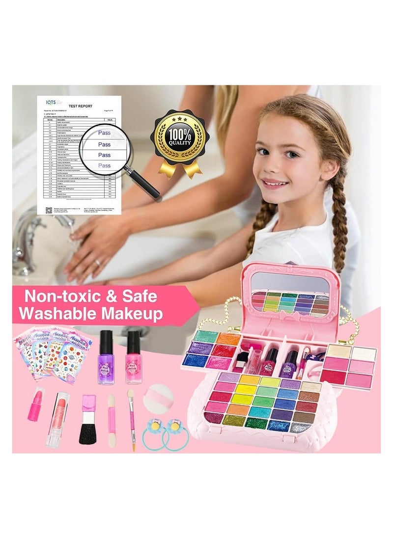 Generic - Kids Makeup Kit for Girls, Safe Real Washable Make up Kit for Little Girl Princess Toddler Makeup for Kid Birthday Gifts - Image 1