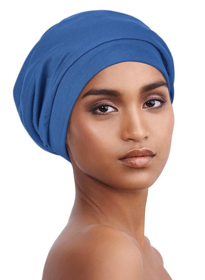 Alnorm Satin Sleeping Cap for Curly Hair Women, Floral Hair Cover Bonnet Stay All Night, Gorgeous Print, One size - Image 4