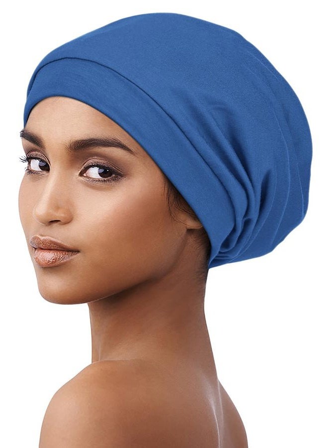 Alnorm Satin Sleeping Cap for Curly Hair Women, Floral Hair Cover Bonnet Stay All Night, Gorgeous Print, One size - Image 2