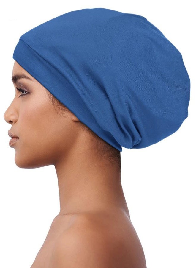 Alnorm Satin Sleeping Cap for Curly Hair Women, Floral Hair Cover Bonnet Stay All Night, Gorgeous Print, One size - Image 5