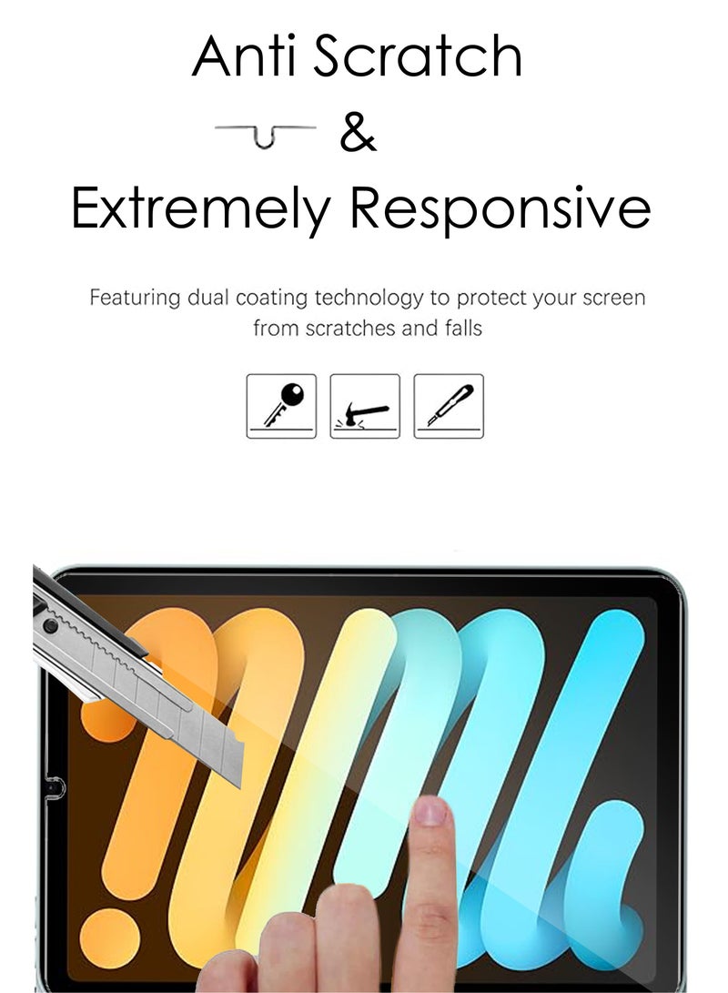 لأبل آيباد ميني (2024) 8.3 بوصة - أبل آيباد ميني (A17 برو) - واقي شاشة زجاجي مقسى - شفافية عالية، لمسة رقيقة، مضاد للانفجار، حواف سلسة، تركيب سهل - Image 4