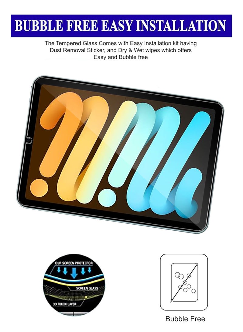 لأبل آيباد ميني (2024) 8.3 بوصة - أبل آيباد ميني (A17 برو) - واقي شاشة زجاجي مقسى - شفافية عالية، لمسة رقيقة، مضاد للانفجار، حواف سلسة، تركيب سهل - Image 3