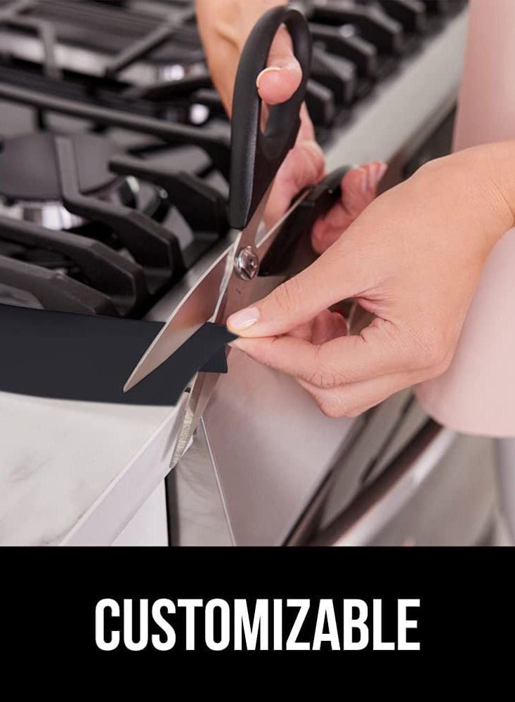 KASTWAVE Silicone Stove Gap Covers, Heat Resistant Flexible Stovetop Filler Between Counters and Cooktops, Seamless Hidden Oven Side Guard, Prevents Counterspace Mess, 21 Inch, Black 2 Pack - Image 5