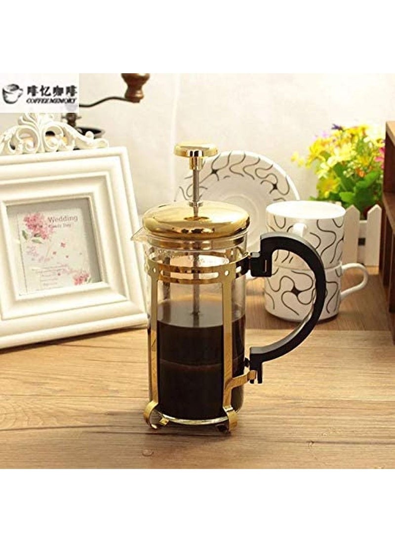 Cc French Press Coffee Maker Golden Color 350ml  - Image 4