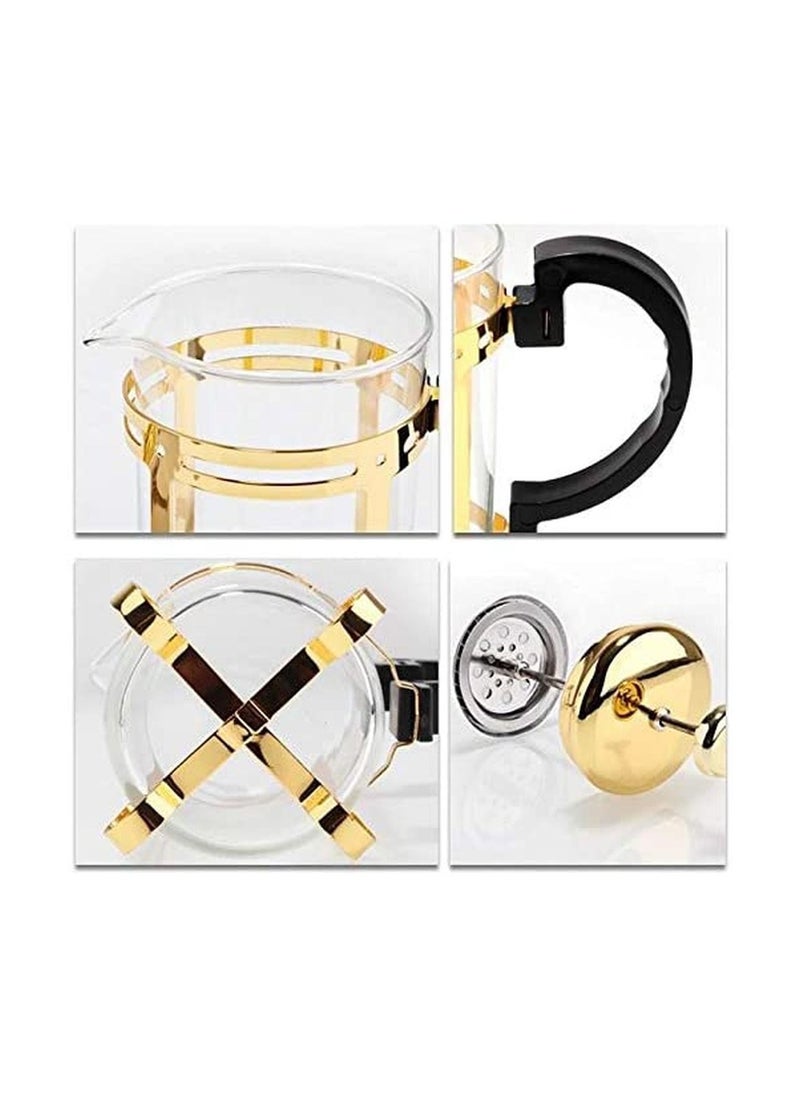 Cc French Press Coffee Maker Golden Color 350ml  - Image 3