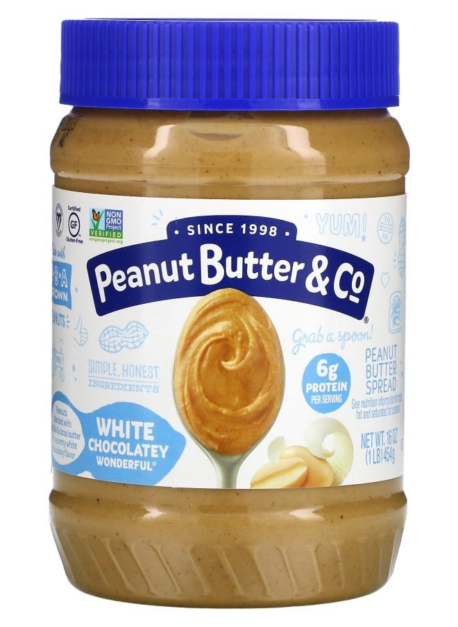 Peanut Butter & Co. Peanut Butter Spread White Chocolate Wonderful 16 oz (454 g) 