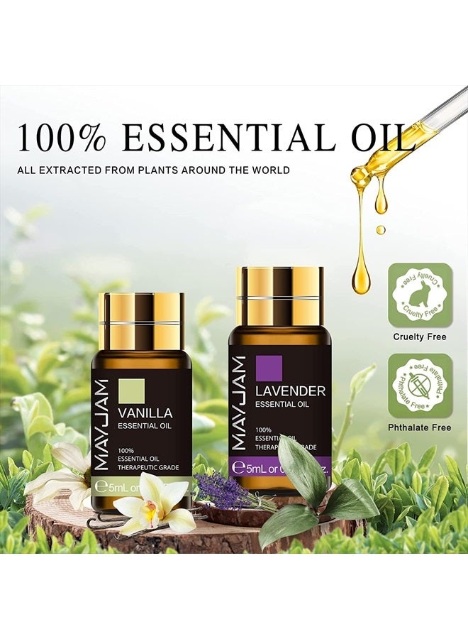 MAYJAM Tea Tree 20 Pcs Pure Essential Oil Gift Set, for Diffuser, Humidifiers, Skin Care, Massage, Fragrance Oil Scent for DIY Candle and Soap Making, Gift for Friend (5ML) - Image 3