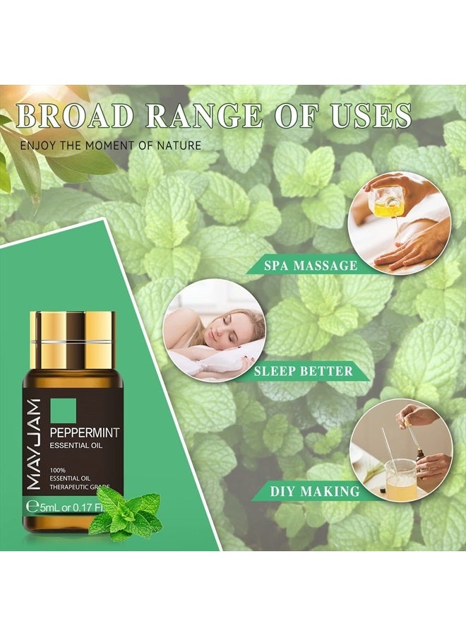 MAYJAM Tea Tree 20 Pcs Pure Essential Oil Gift Set, for Diffuser, Humidifiers, Skin Care, Massage, Fragrance Oil Scent for DIY Candle and Soap Making, Gift for Friend (5ML) - Image 5