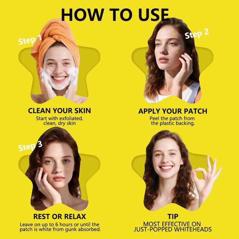SPLASHGRIP Hydrocolloid Patch Acne Patches Cute Star Spot Stickers Pimple Patches for Face Zit Patchï¼ˆ32 Countï¼‰ - Image 3