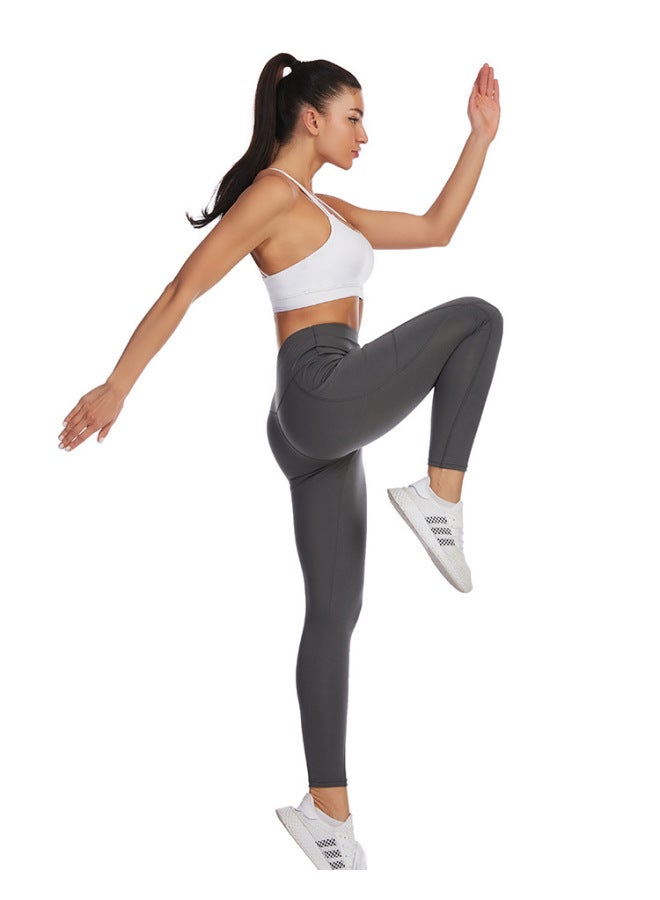 European And American High-waisted Lifting Solid Color Yoga Pants For Running, Sports, Outdoor Fitness, Casual Leggings Women's Leg-lengthening Pants