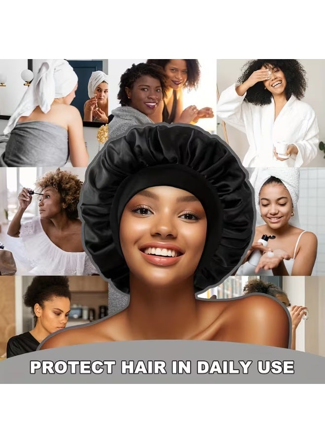Women’s Satin Sleep Bonnet – Soft and Comfortable Satin Night Cap – Hair Protection from Frizz and Breakage – Wide Design for Curly and Straight Hair – Ideal for Daily Styling – Multiple Colors - Image 3
