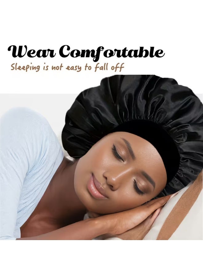 Women’s Satin Sleep Bonnet – Soft and Comfortable Satin Night Cap – Hair Protection from Frizz and Breakage – Wide Design for Curly and Straight Hair – Ideal for Daily Styling – Multiple Colors - Image 2