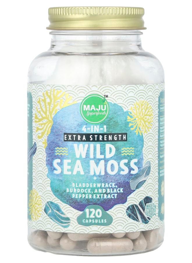 Maju Superfoods Wild Sea Moss Extra Strength 120 Capsules 