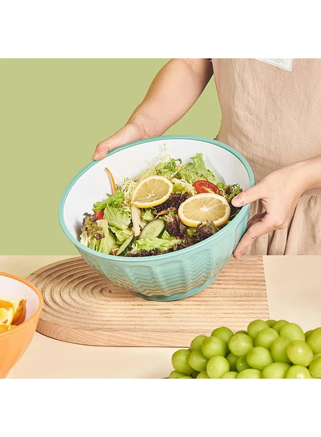 Felli Contemporary Design Round Salad Bowl with Lid Blue and White 2500 ml Y1K120219-G